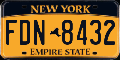 NY license plate FDN8432