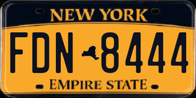 NY license plate FDN8444