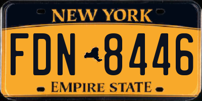 NY license plate FDN8446