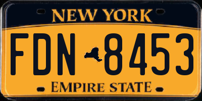 NY license plate FDN8453