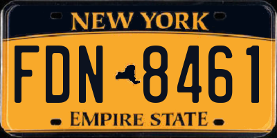 NY license plate FDN8461