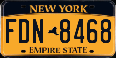 NY license plate FDN8468
