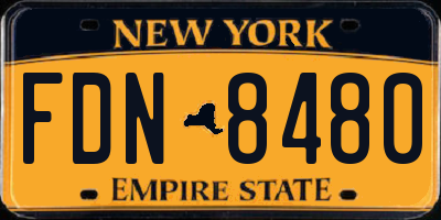 NY license plate FDN8480