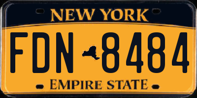 NY license plate FDN8484