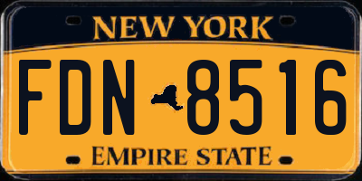 NY license plate FDN8516