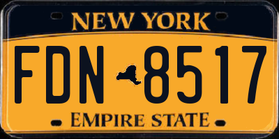 NY license plate FDN8517