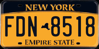 NY license plate FDN8518
