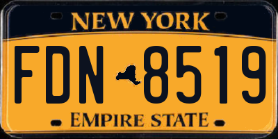 NY license plate FDN8519
