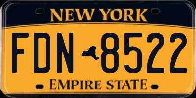 NY license plate FDN8522