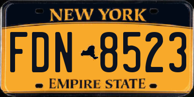 NY license plate FDN8523