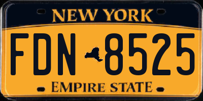 NY license plate FDN8525