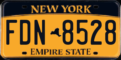 NY license plate FDN8528