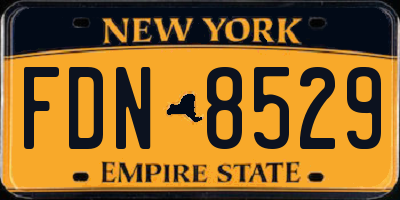 NY license plate FDN8529