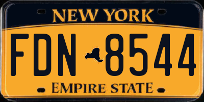 NY license plate FDN8544