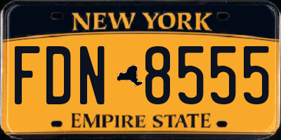 NY license plate FDN8555