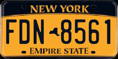 NY license plate FDN8561