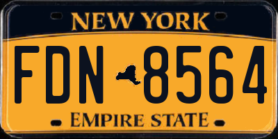 NY license plate FDN8564