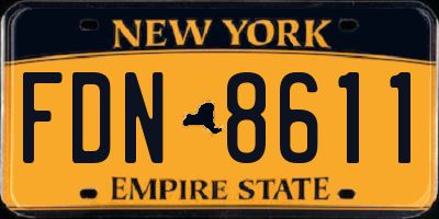 NY license plate FDN8611