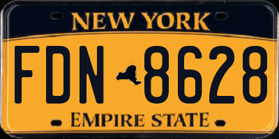 NY license plate FDN8628