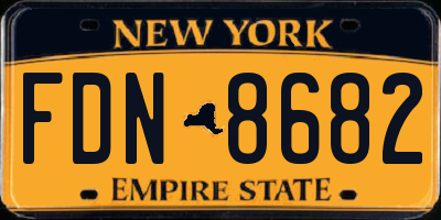 NY license plate FDN8682