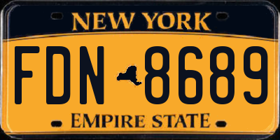 NY license plate FDN8689