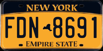 NY license plate FDN8691
