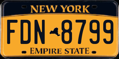 NY license plate FDN8799