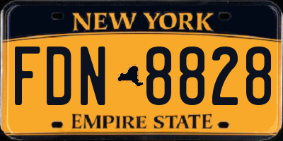 NY license plate FDN8828