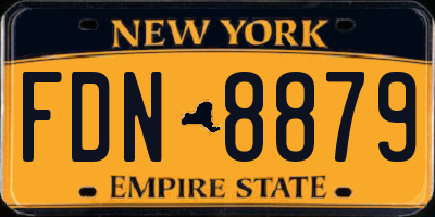 NY license plate FDN8879