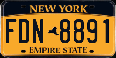 NY license plate FDN8891