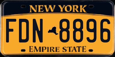 NY license plate FDN8896