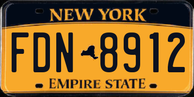 NY license plate FDN8912