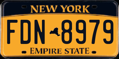 NY license plate FDN8979
