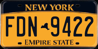 NY license plate FDN9422