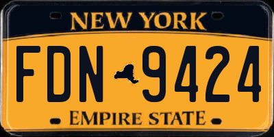 NY license plate FDN9424