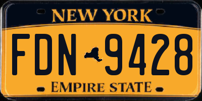 NY license plate FDN9428