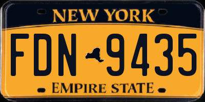 NY license plate FDN9435
