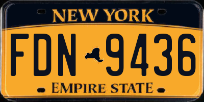 NY license plate FDN9436