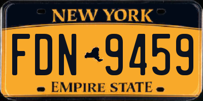NY license plate FDN9459
