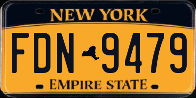 NY license plate FDN9479
