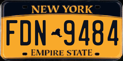 NY license plate FDN9484