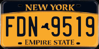 NY license plate FDN9519