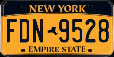 NY license plate FDN9528