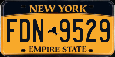 NY license plate FDN9529