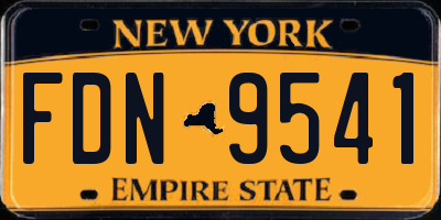NY license plate FDN9541