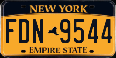 NY license plate FDN9544