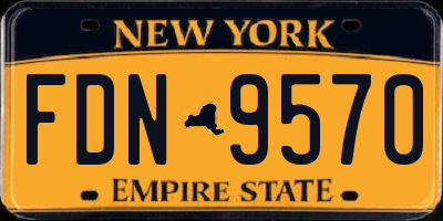 NY license plate FDN9570