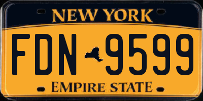 NY license plate FDN9599