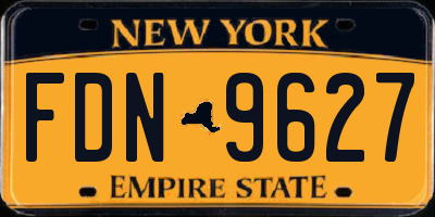 NY license plate FDN9627