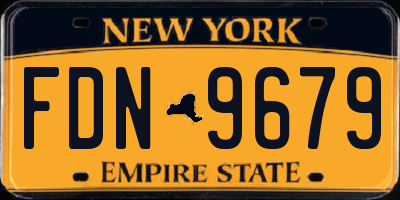 NY license plate FDN9679